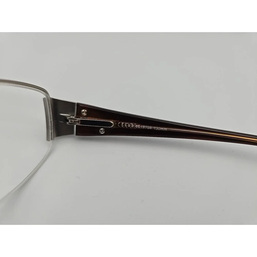 ELLE‎ EL18758 Color LB Womens Oval Half Rim Eyeglasses 51-18-130 (Frames Only)